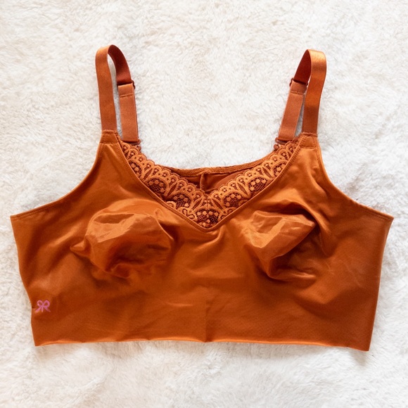 Orange Lace Trim Bralette - Picture 6 of 6